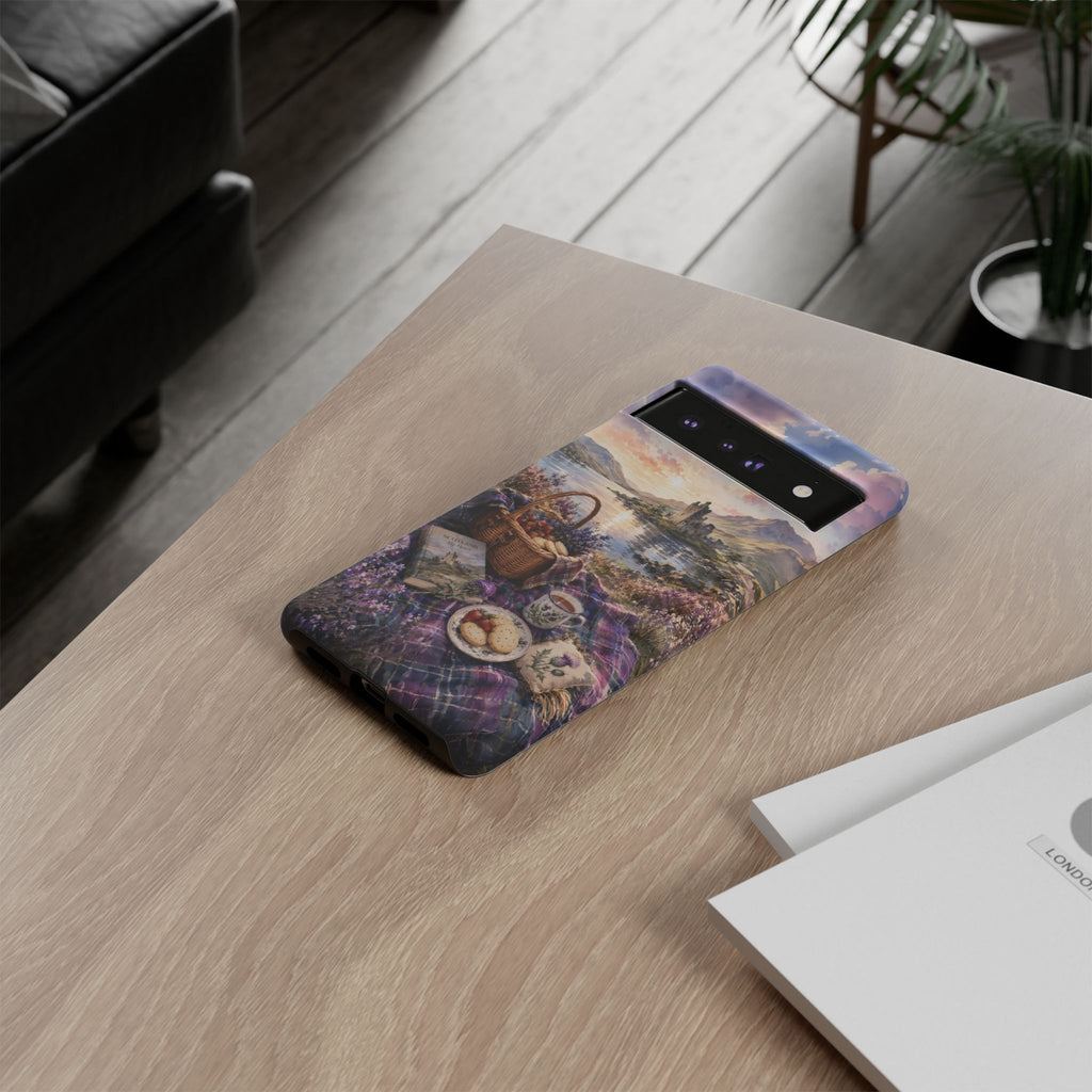Highland Summer Picnic Phone Case – Scottish Castle & Thistle Art