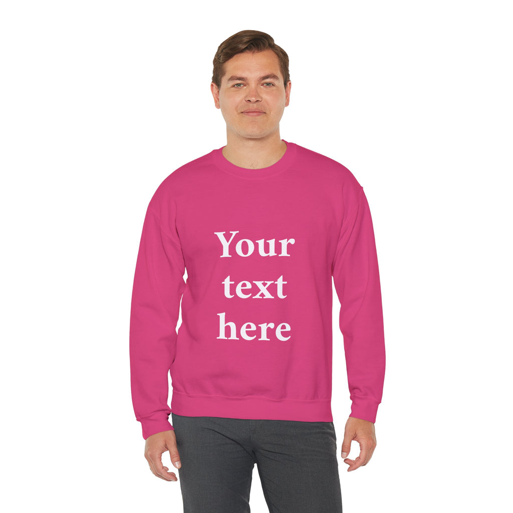 Custom Text Crewneck Sweatshirt — Personalized Minimalist Sweatshirt