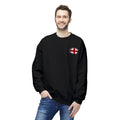 England Flag Crewneck Sweatshirt — Distressed St George Cross Pullover