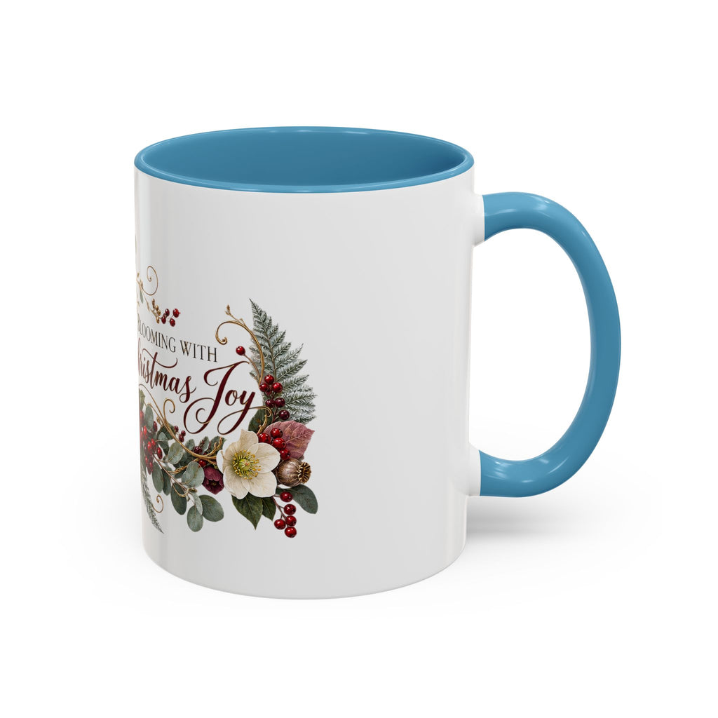 Blooming With Christmas Joy Floral Holiday Coffee Mug