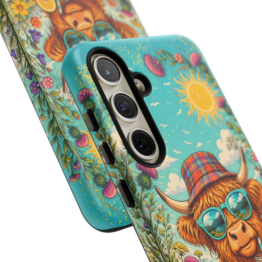 Sunny Highland Cow Phone Case – Scottish Summer Festival Edition