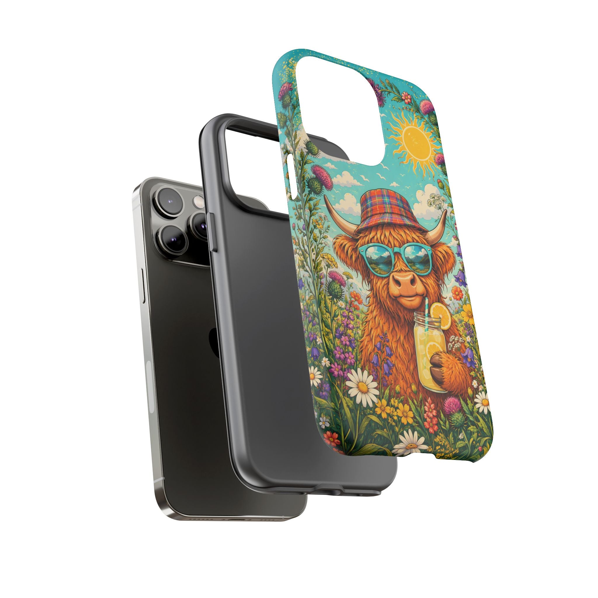 Sunny Highland Cow Phone Case – Scottish Summer Festival Edition