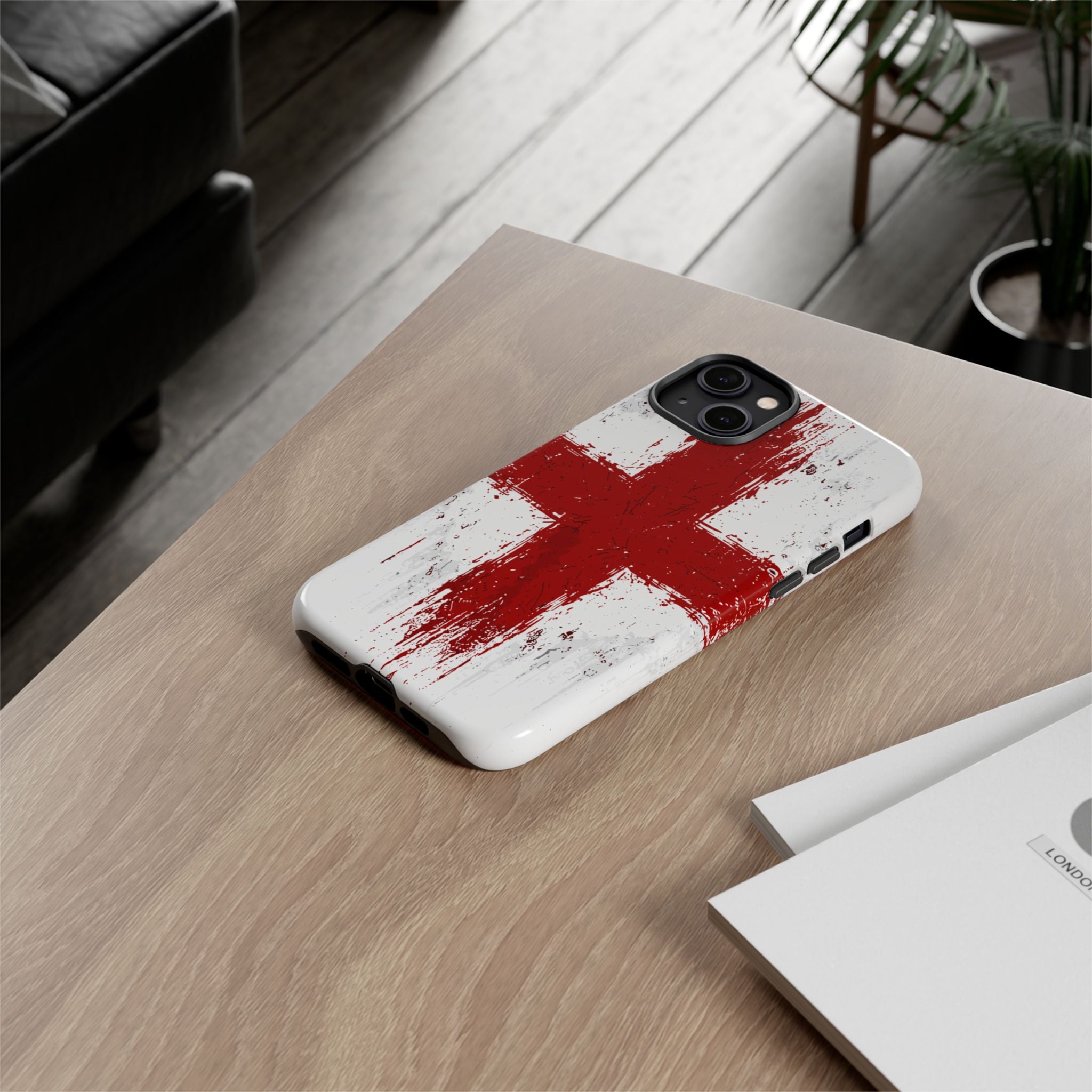 Phone Case - Distressed England St. George's Cross Patriotic Tough Case