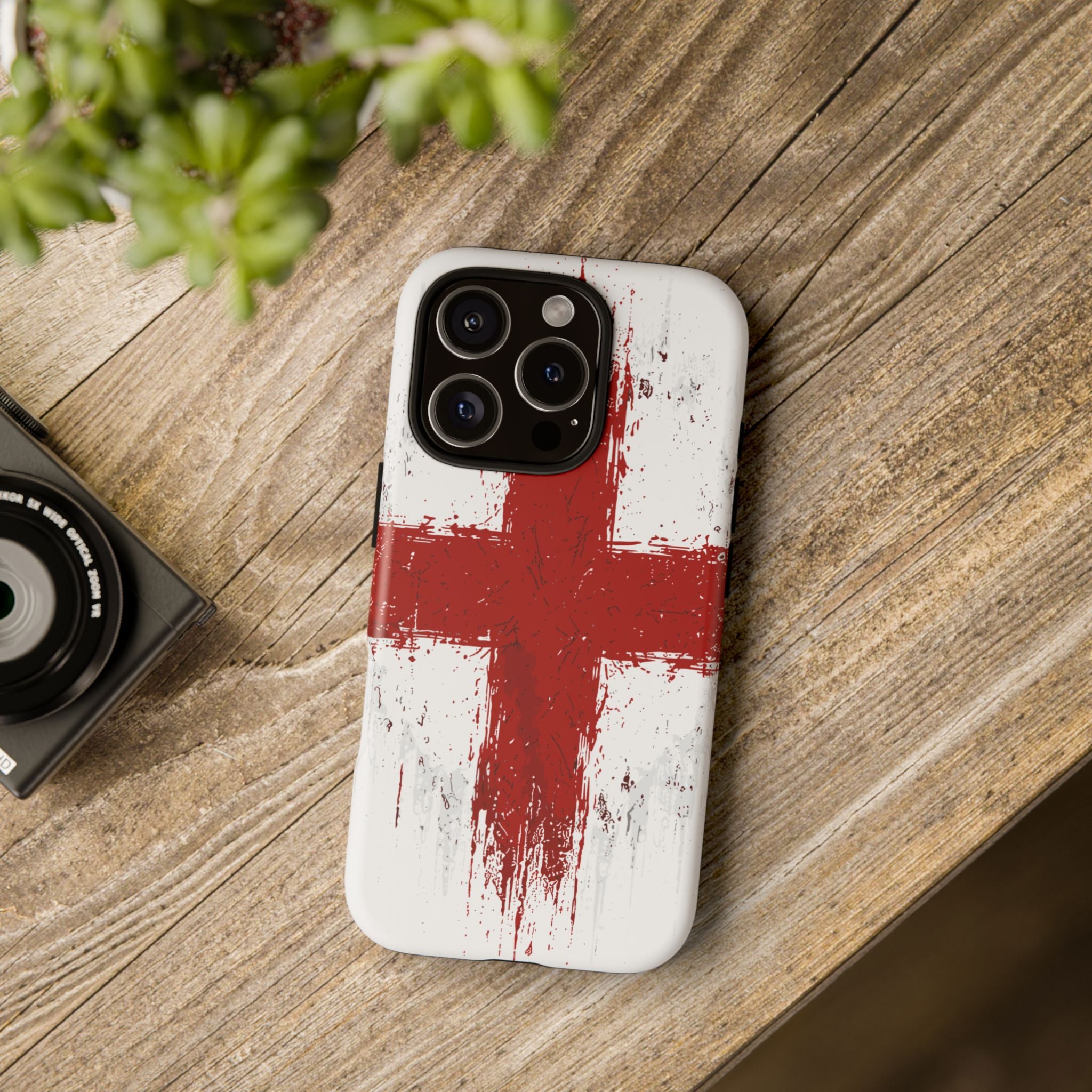 Phone Case - Distressed England St. George's Cross Patriotic Tough Case