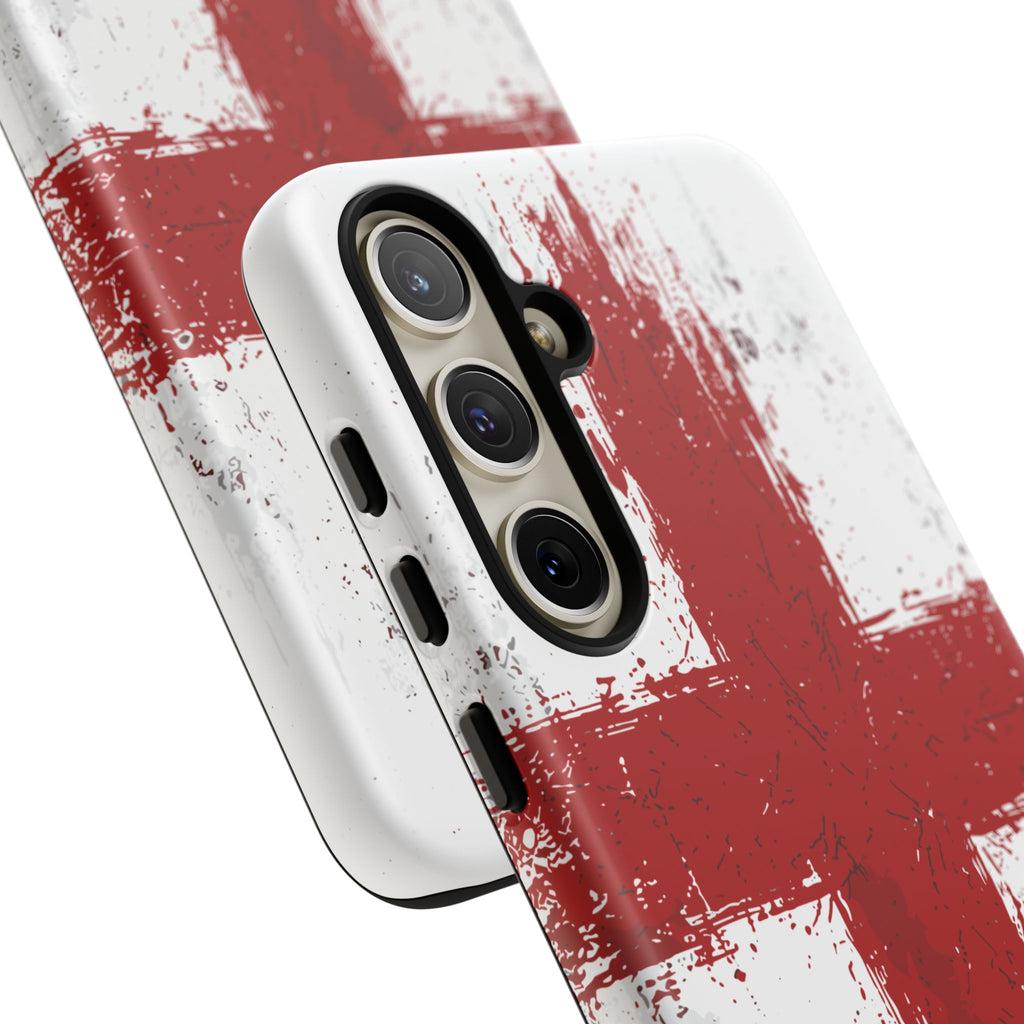 Phone Case - Distressed England St. George's Cross Patriotic Tough Case