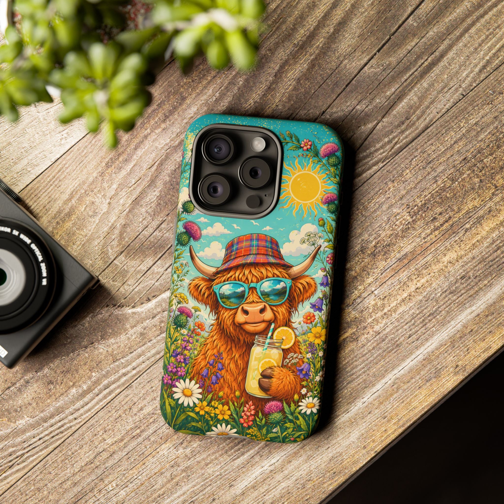 Sunny Highland Cow Phone Case – Scottish Summer Festival Edition