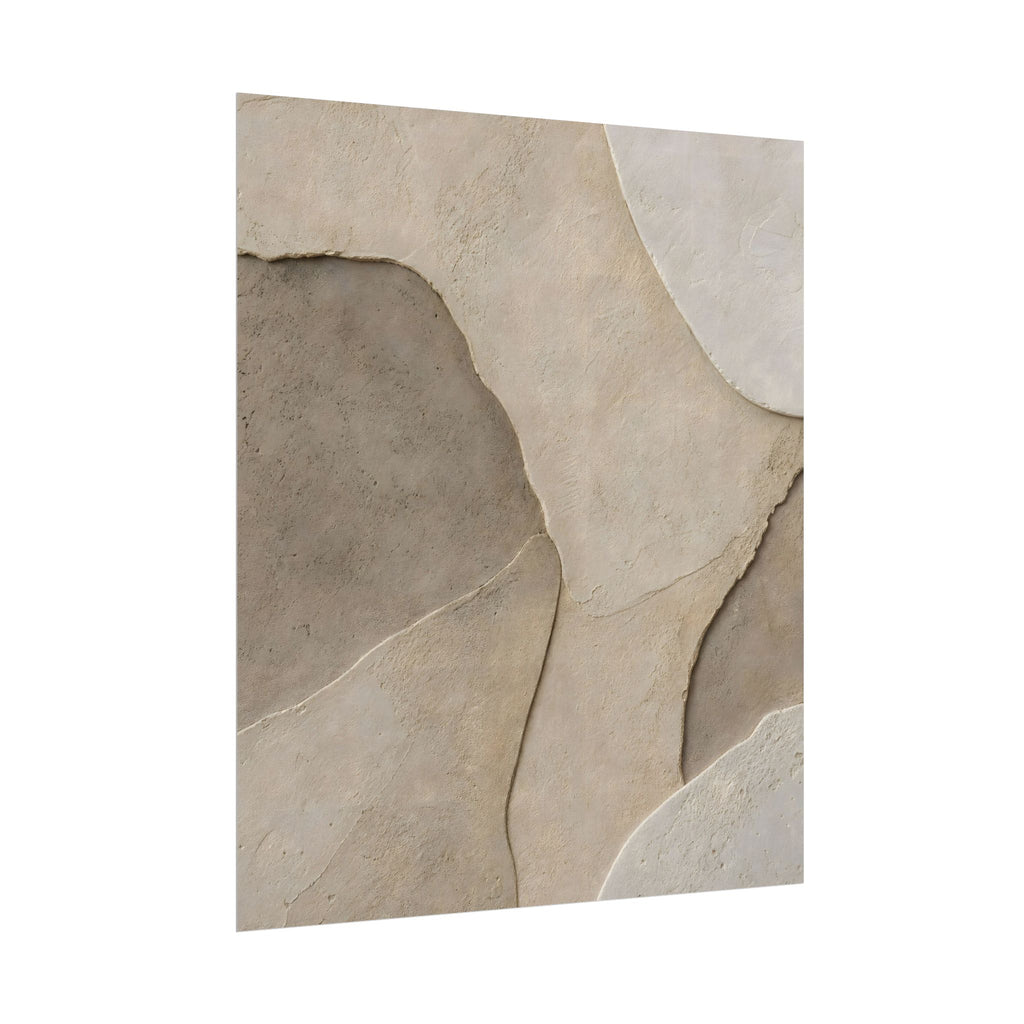 Abstract Neutral Texture Rolled Poster — Earth Tone Minimal Wall Art