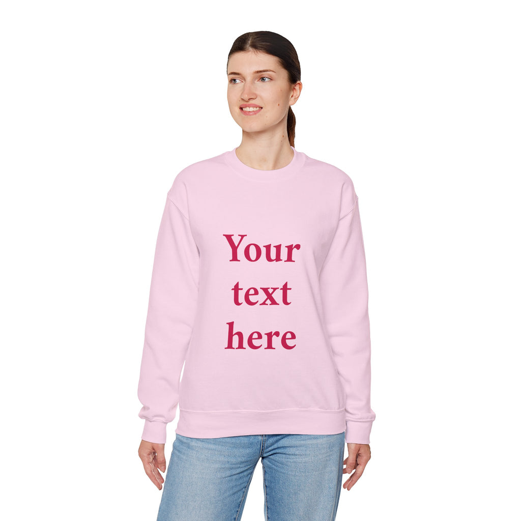 Custom Text Crewneck Sweatshirt — Personalized Minimalist Sweatshirt