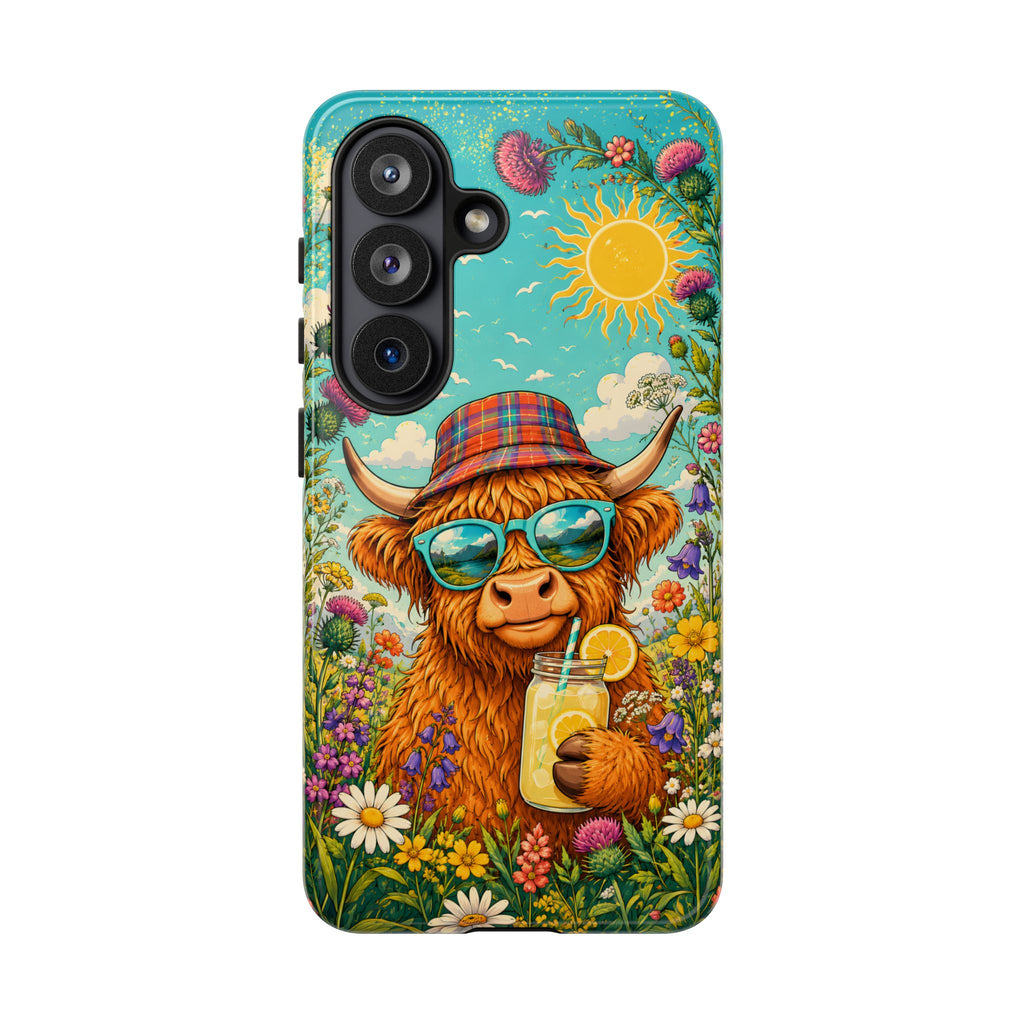 Sunny Highland Cow Phone Case – Scottish Summer Festival Edition