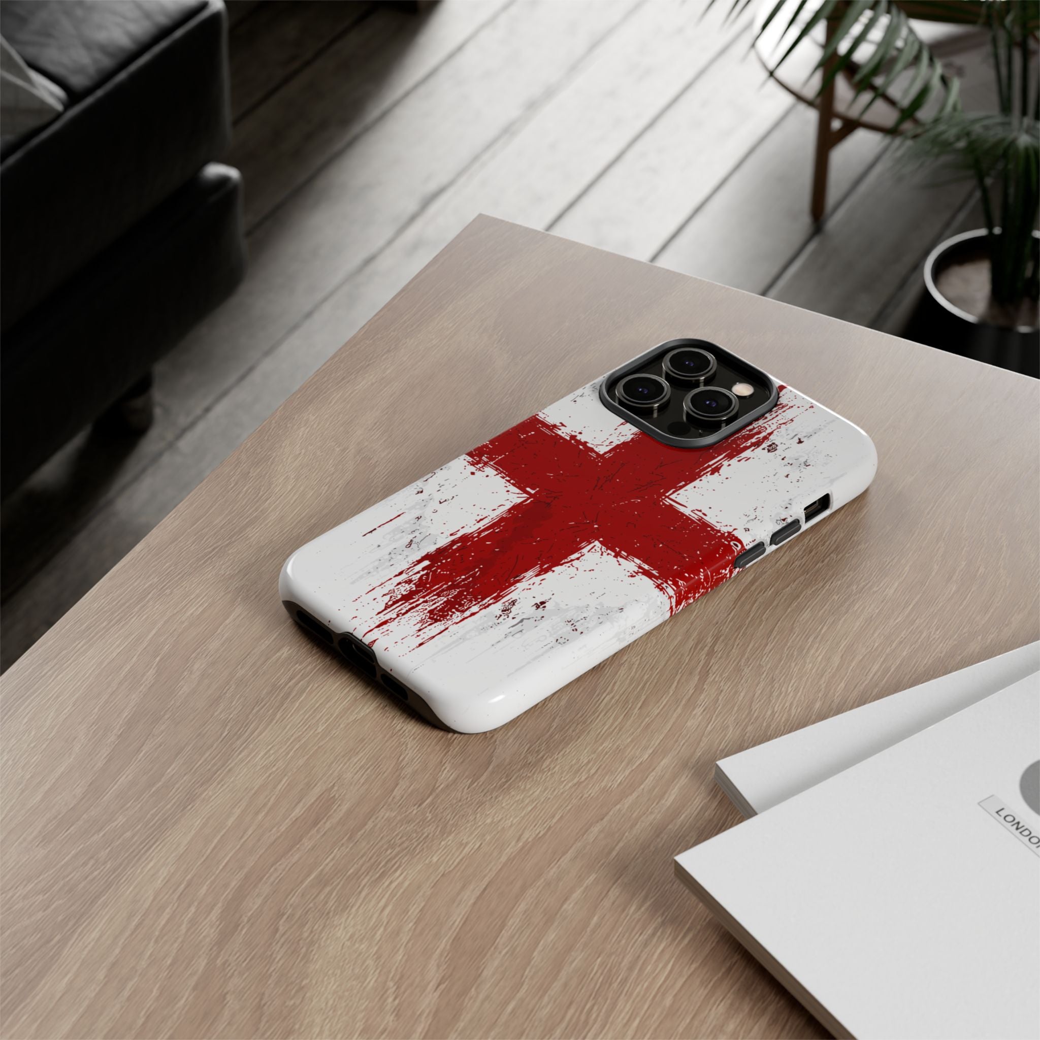 Phone Case - Distressed England St. George's Cross Patriotic Tough Case