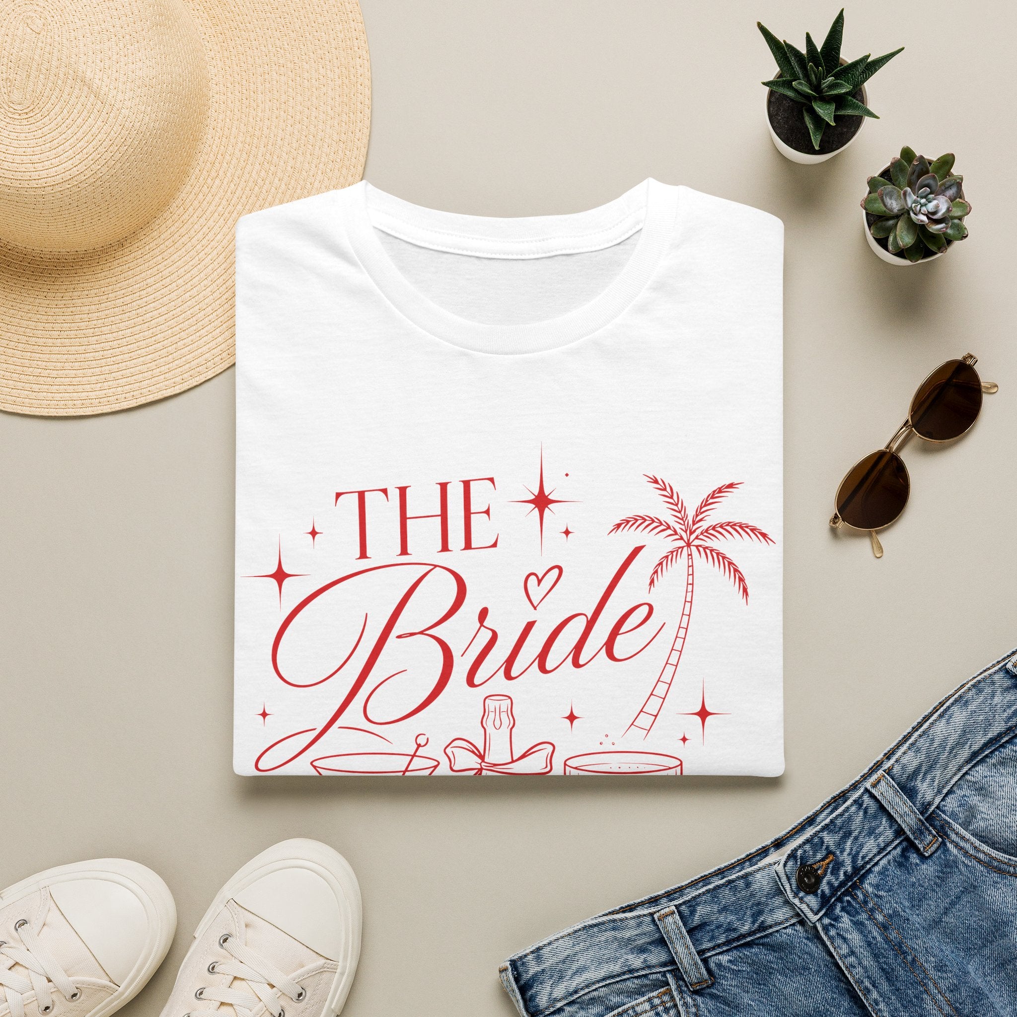 Bride Hen Party T-Shirt — 'The Bride' Bachelorette Tee (Custom Name Option)