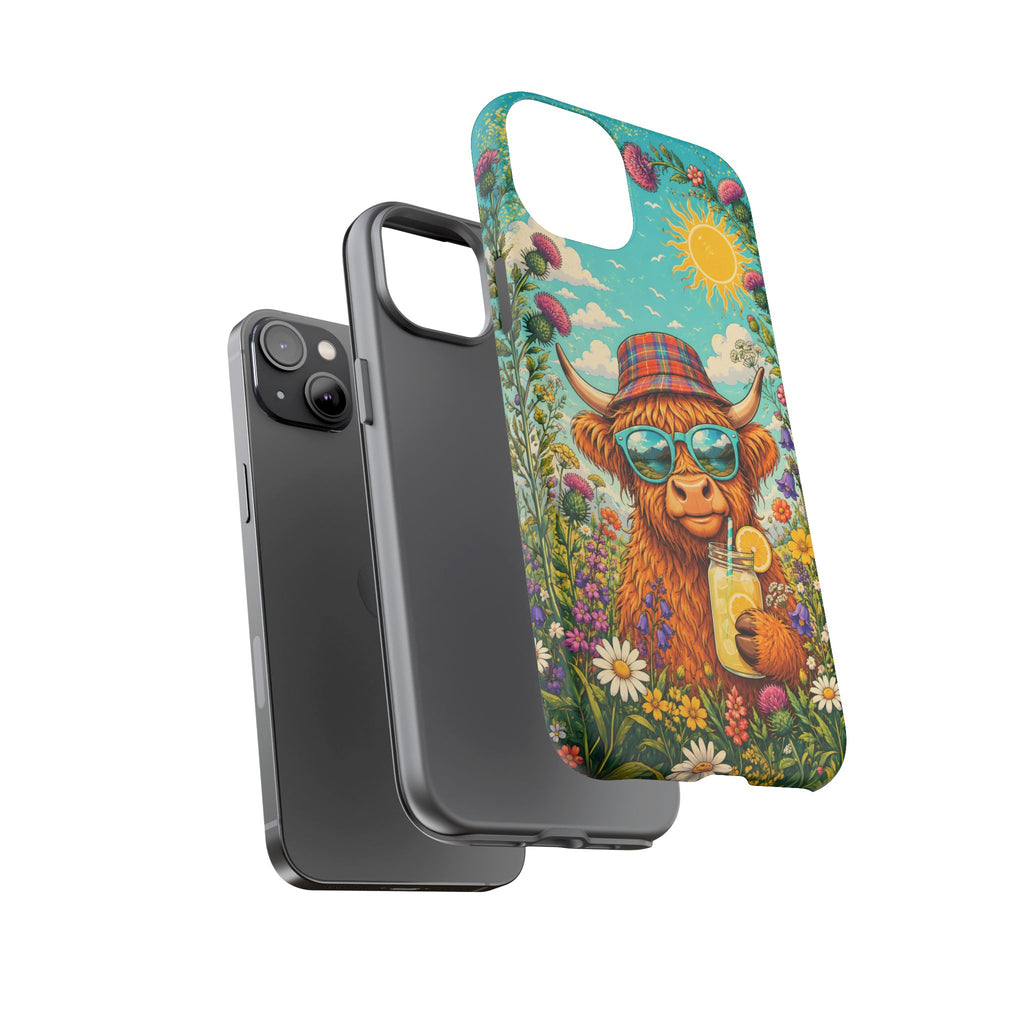 Sunny Highland Cow Phone Case – Scottish Summer Festival Edition