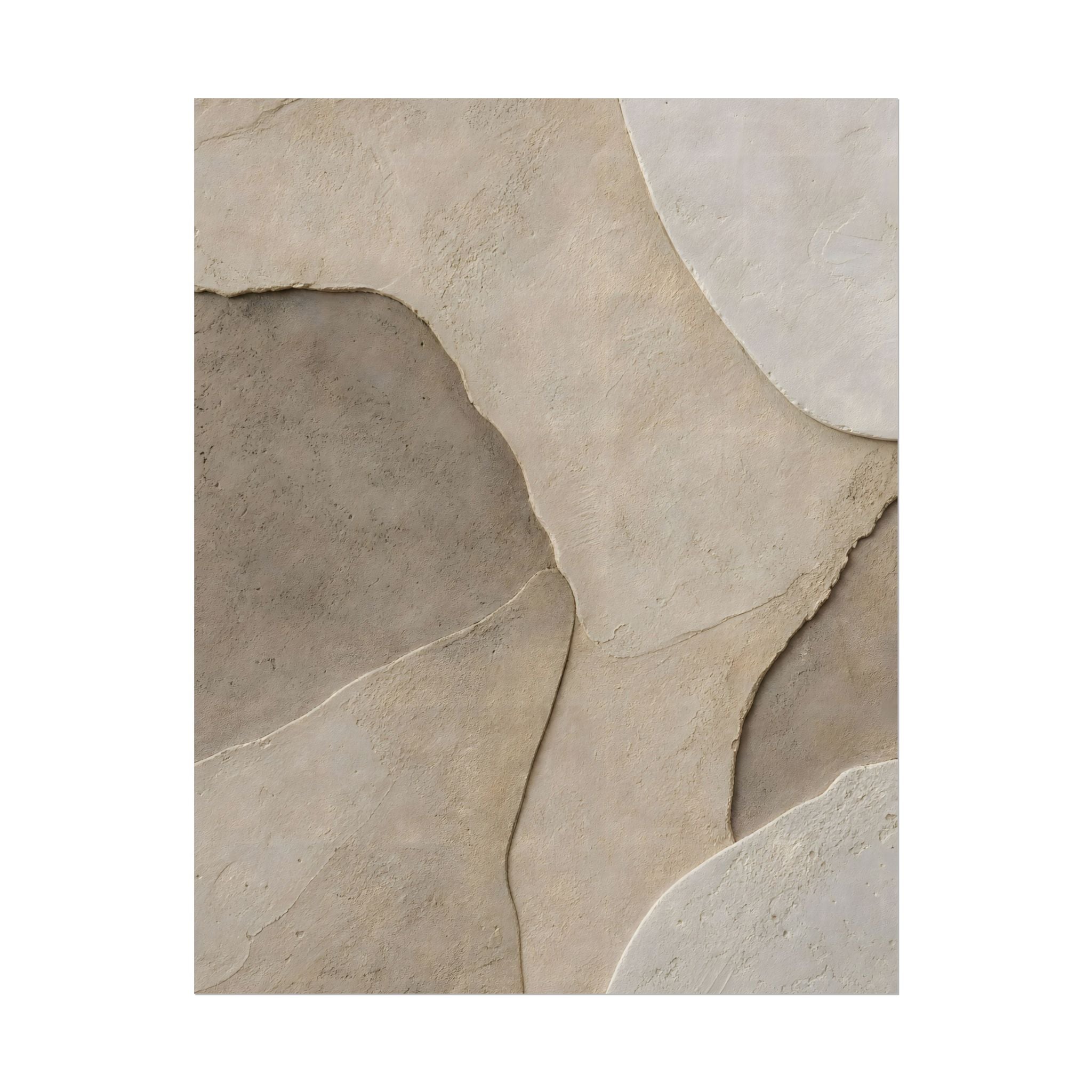Abstract Neutral Texture Rolled Poster — Earth Tone Minimal Wall Art