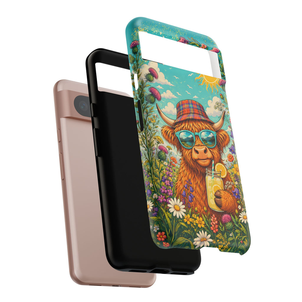 Sunny Highland Cow Phone Case – Scottish Summer Festival Edition