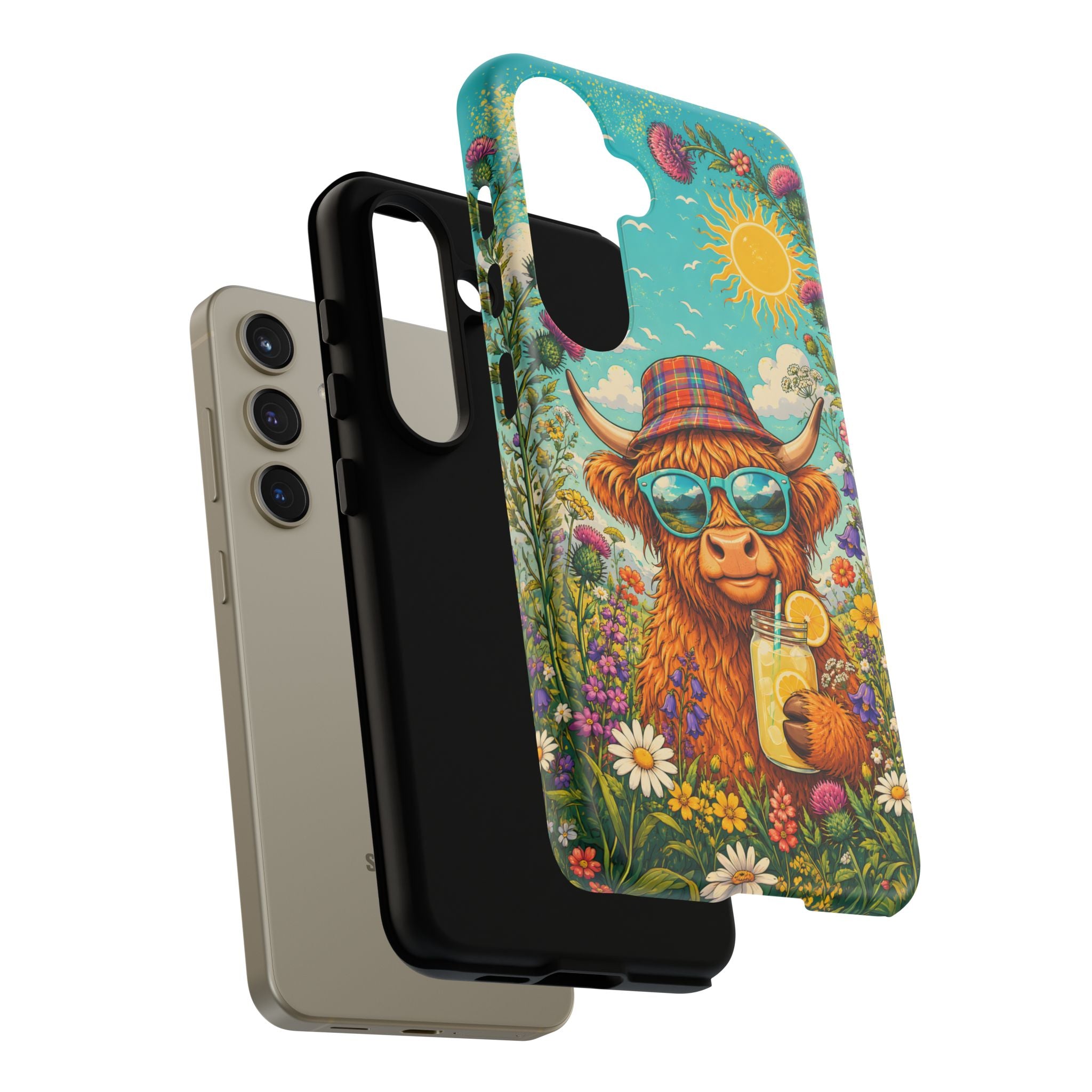 Sunny Highland Cow Phone Case – Scottish Summer Festival Edition