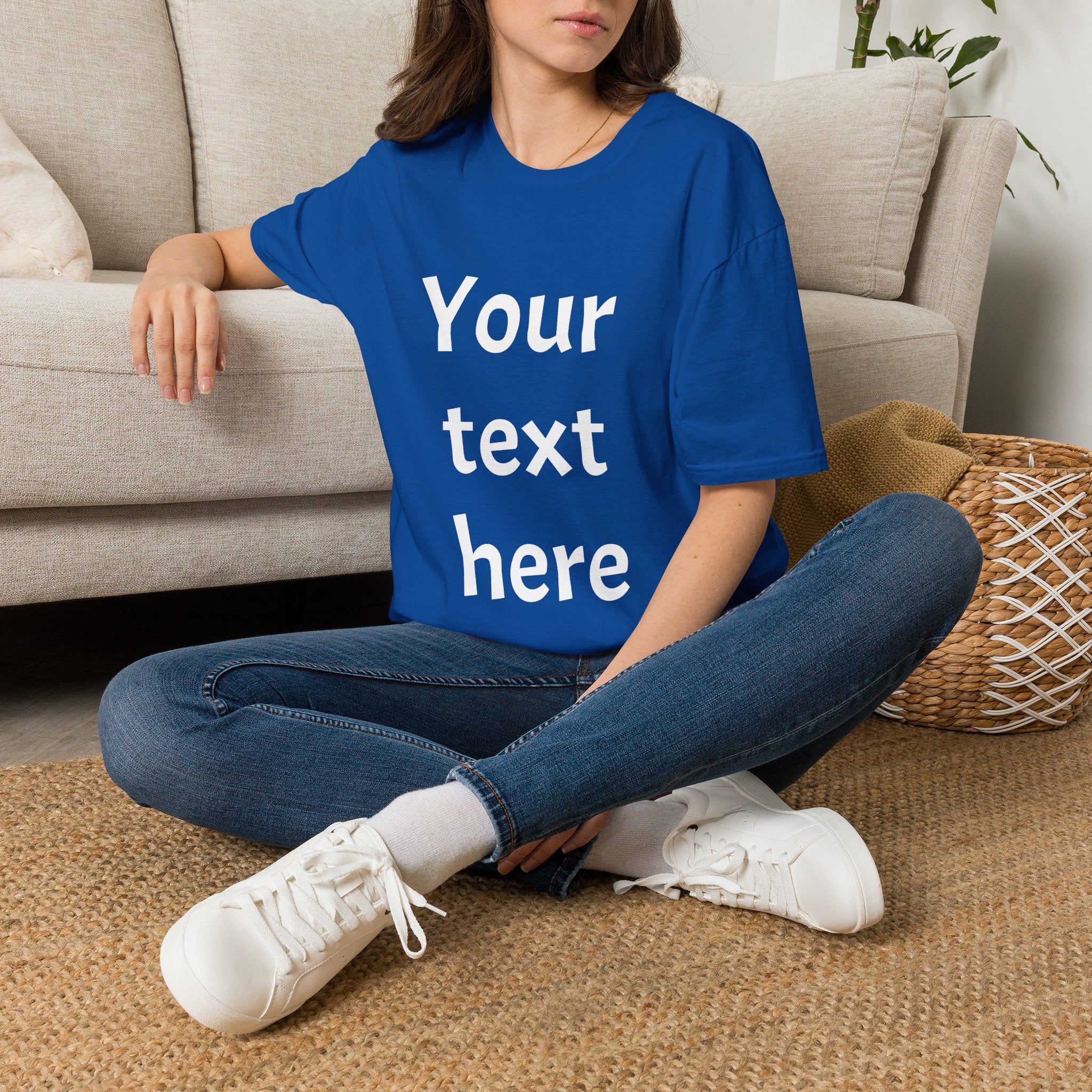 Unisex Custom Text T-Shirt — Personalized “Your Text Here” Tee