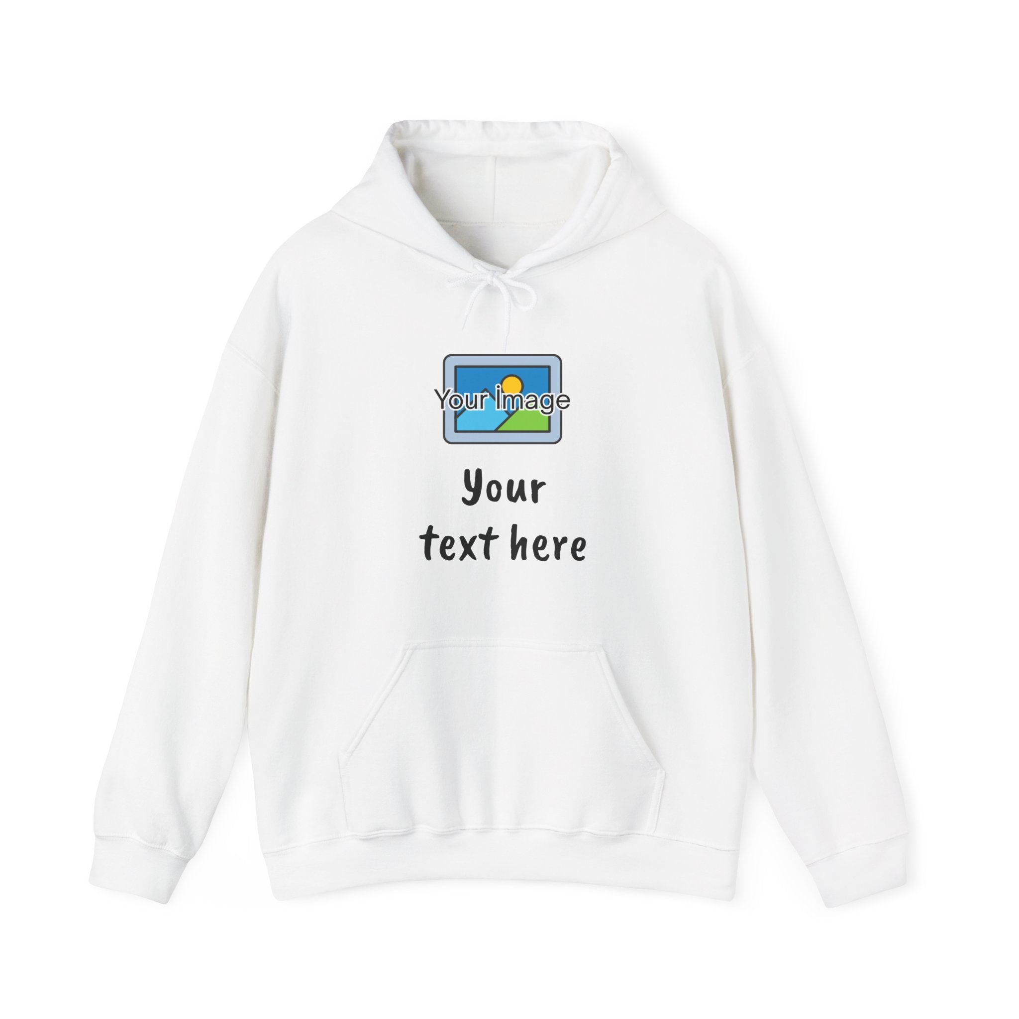 Custom Photo & Text Hoodie — Personalized Image Hoodie, Add Your Text