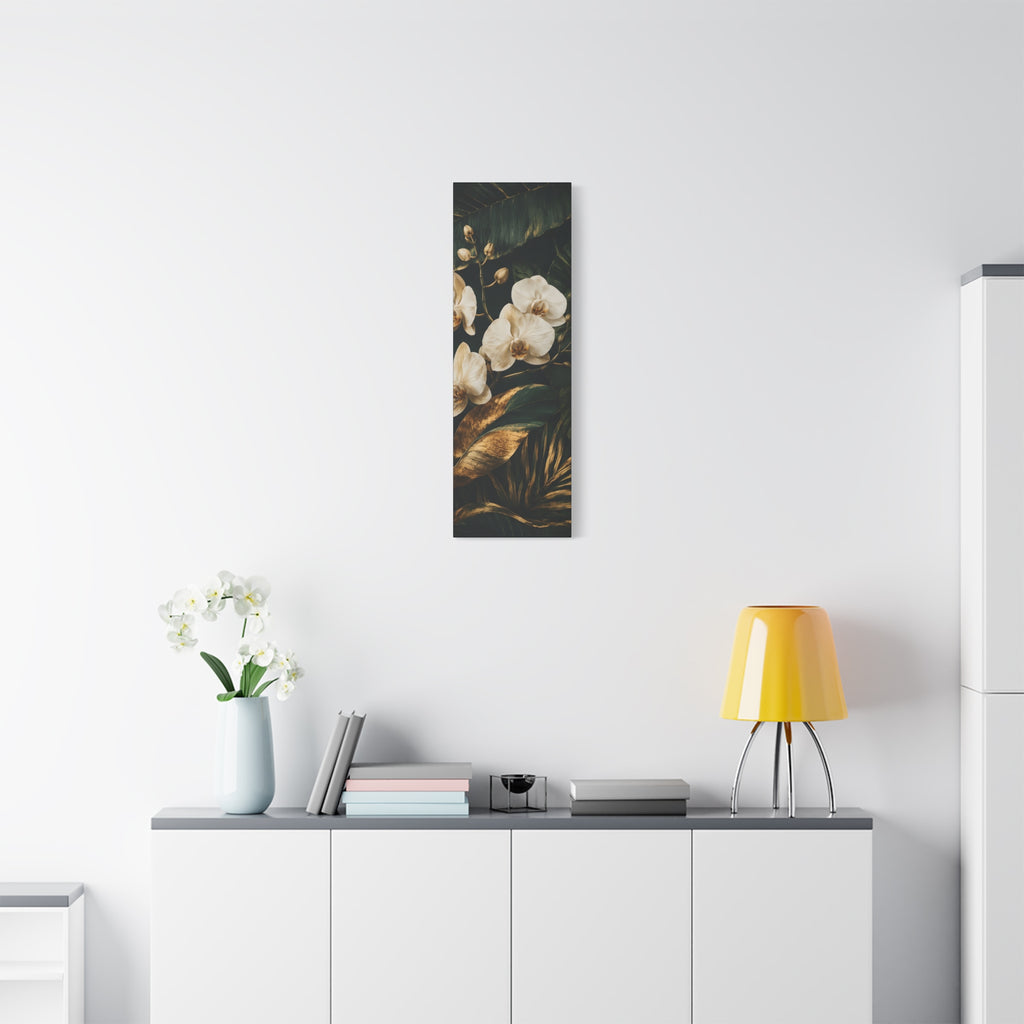 Orchid Botanical Matte Canvas Print — Stretched 1.25"