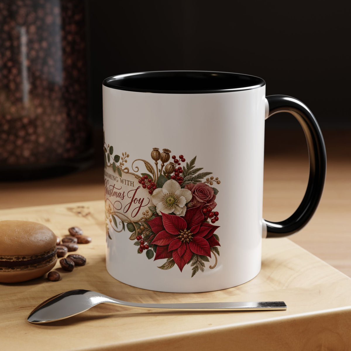Blooming With Christmas Joy Floral Christmas Mug