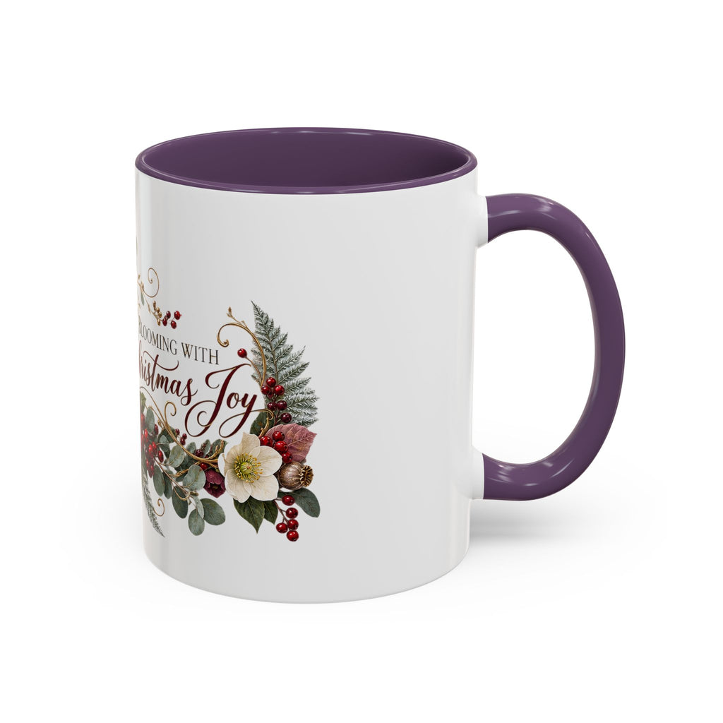 Blooming With Christmas Joy Floral Holiday Coffee Mug