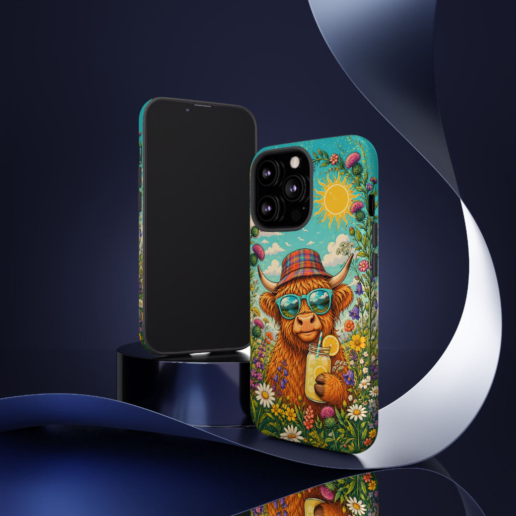 Sunny Highland Cow Phone Case – Scottish Summer Festival Edition