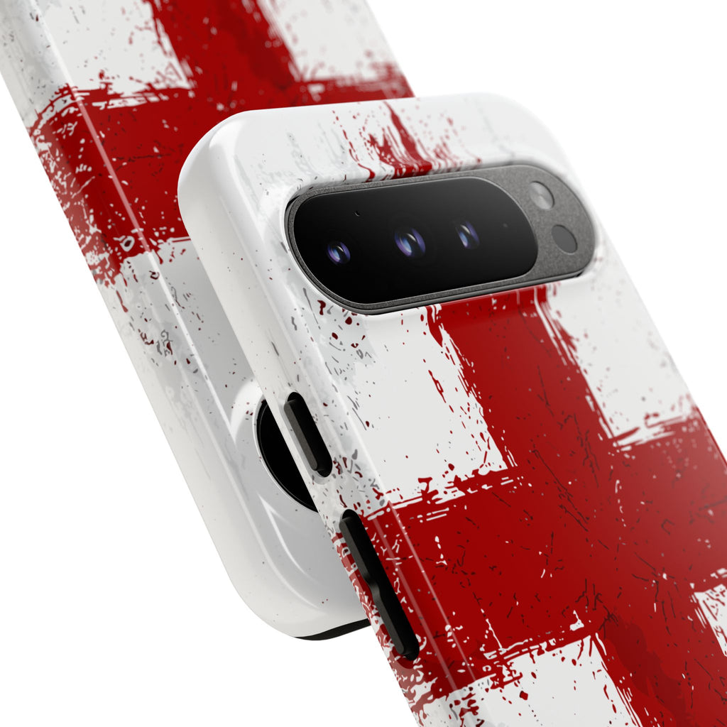 Phone Case - Distressed England St. George's Cross Patriotic Tough Case