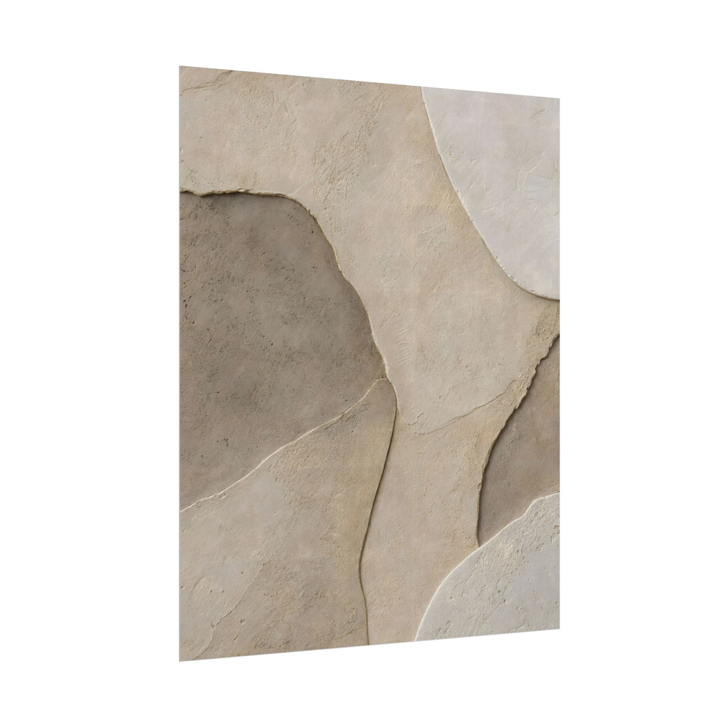 Abstract Neutral Texture Rolled Poster — Earth Tone Minimal Wall Art