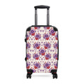 Floral Violet Rose Carry-On Suitcase — Lightweight Patterned Travel Luggage