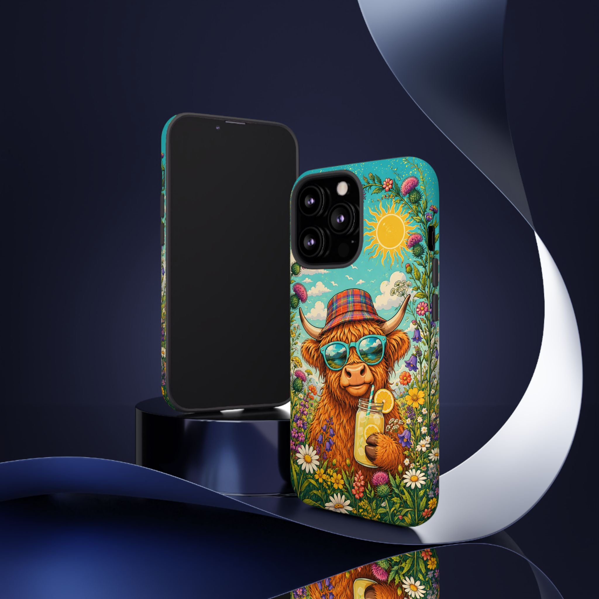Sunny Highland Cow Phone Case – Scottish Summer Festival Edition