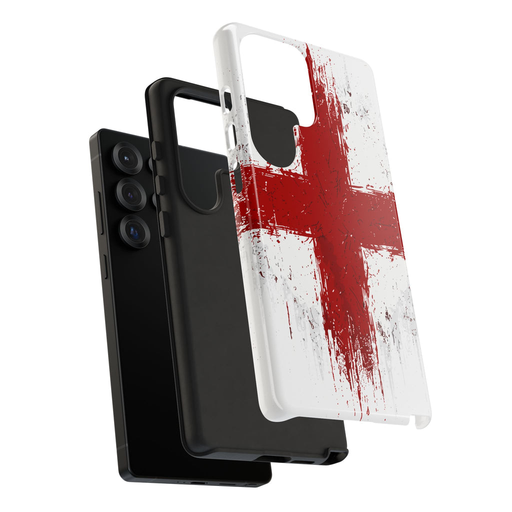 Phone Case - Distressed England St. George's Cross Patriotic Tough Case