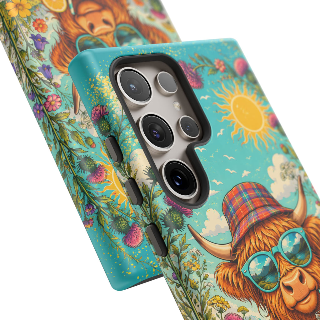 Sunny Highland Cow Phone Case – Scottish Summer Festival Edition