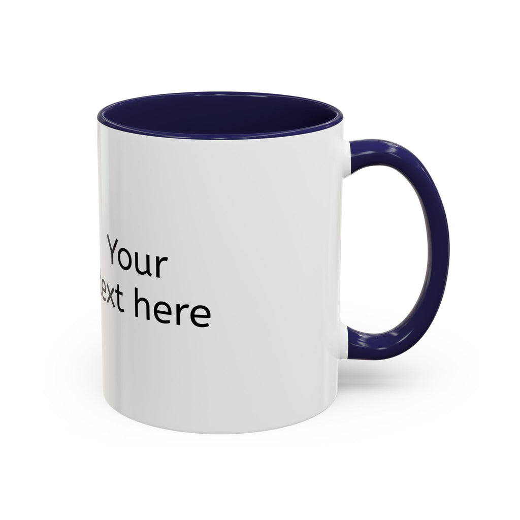 Personalized Accent Coffee Mug - Custom Text & Image, 11oz/15oz