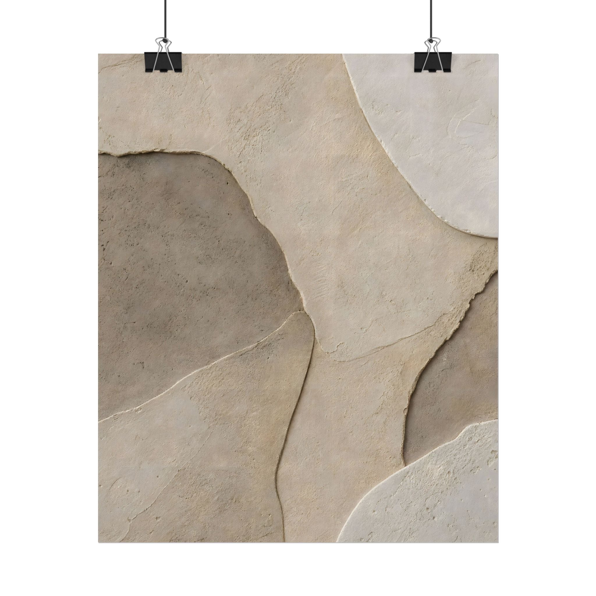 Abstract Neutral Texture Rolled Poster — Earth Tone Minimal Wall Art