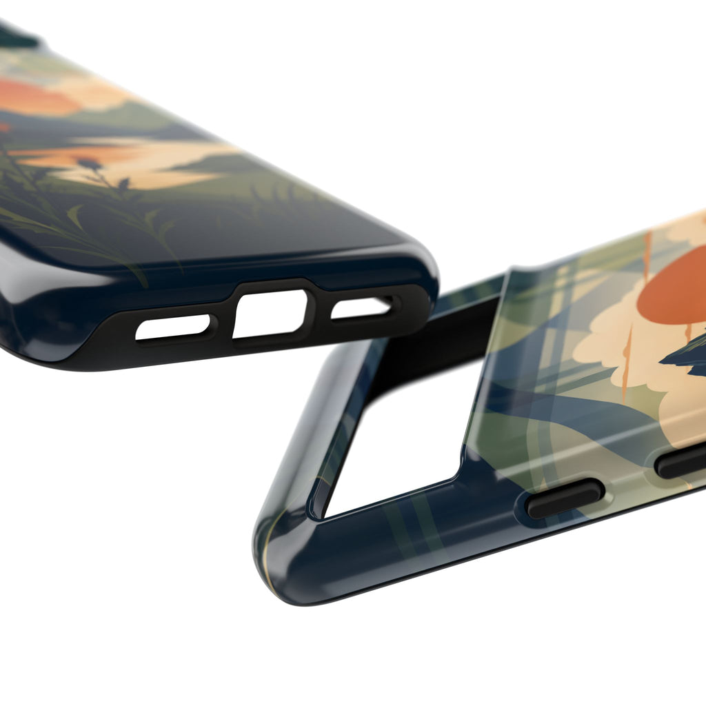 Highland Sunset Tartan Phone Case – Scottish Thistle Summer Festival Edition