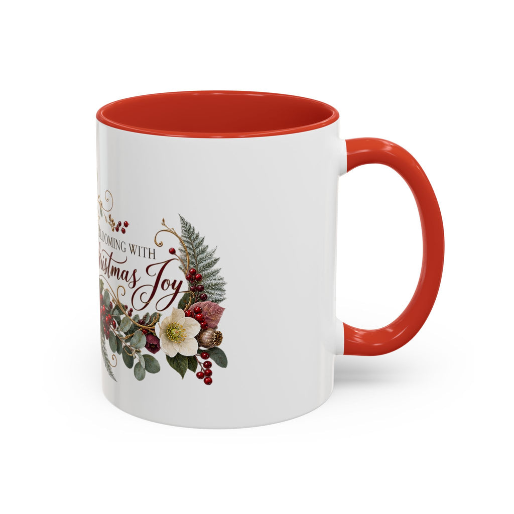 Blooming With Christmas Joy Floral Holiday Coffee Mug