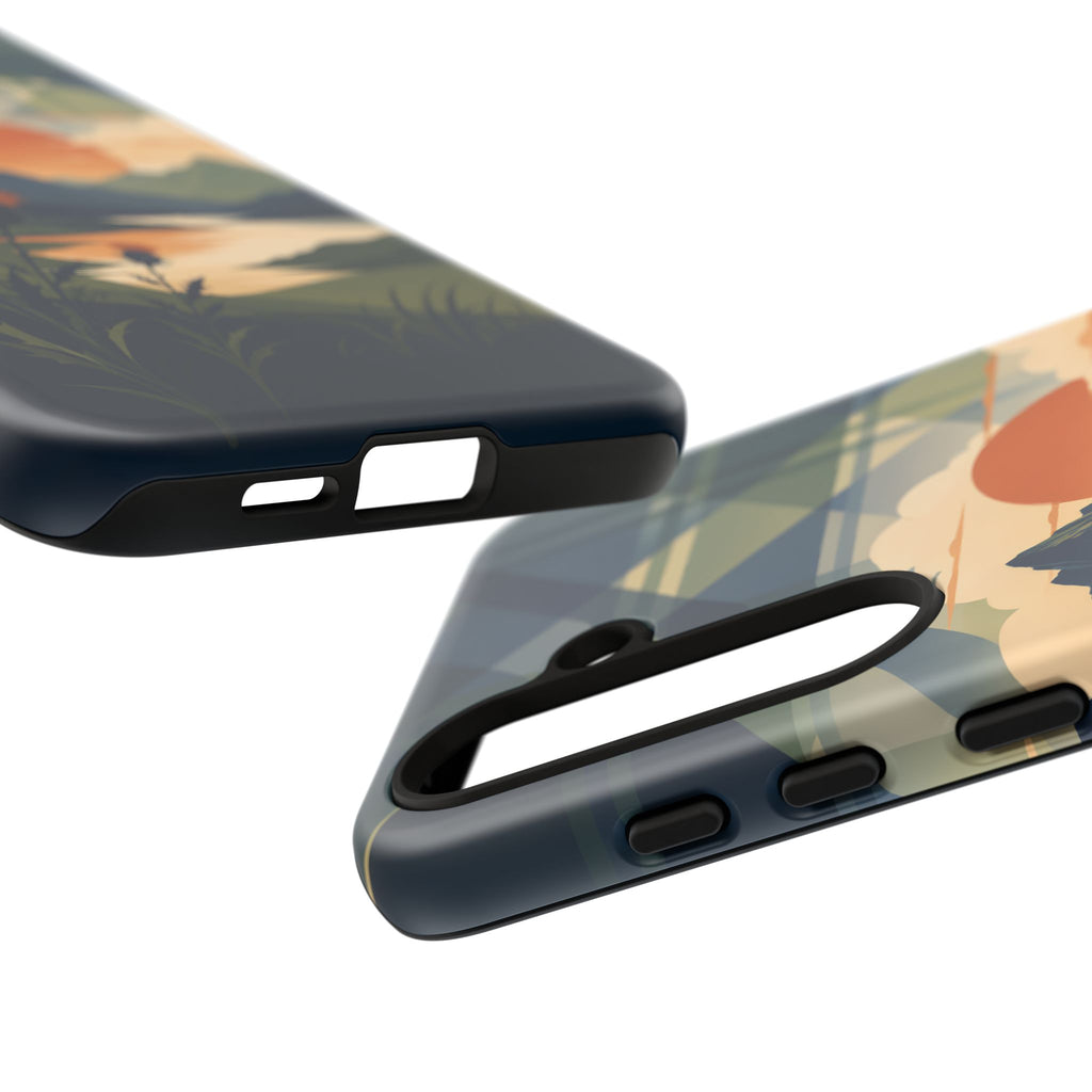 Highland Sunset Tartan Phone Case – Scottish Thistle Summer Festival Edition