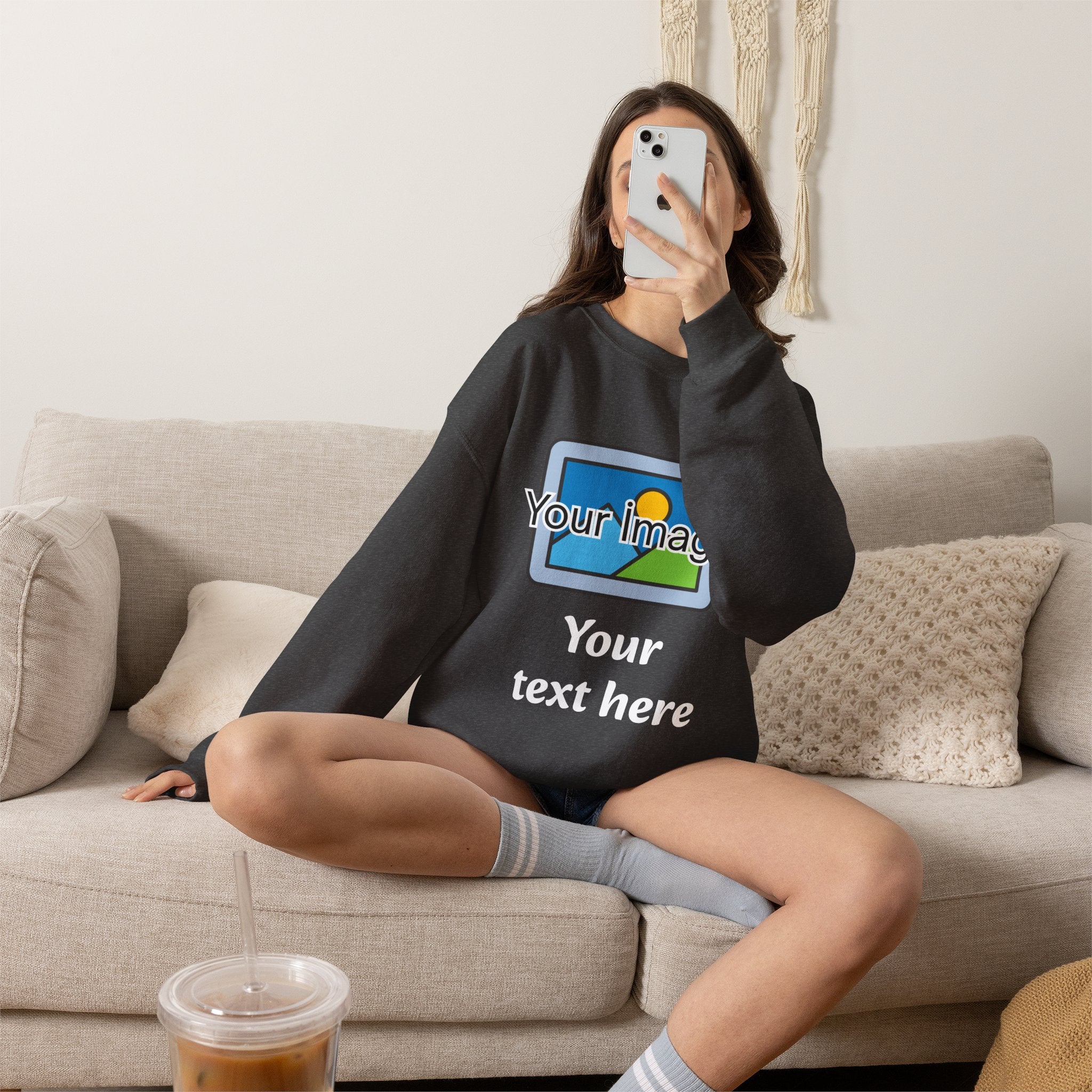 Personalized Image & Text Sweatshirt