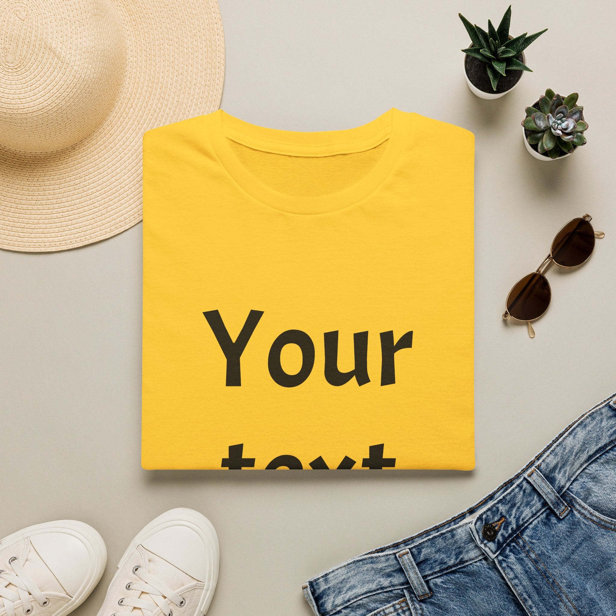Unisex Custom Text T-Shirt — Personalized “Your Text Here” Tee