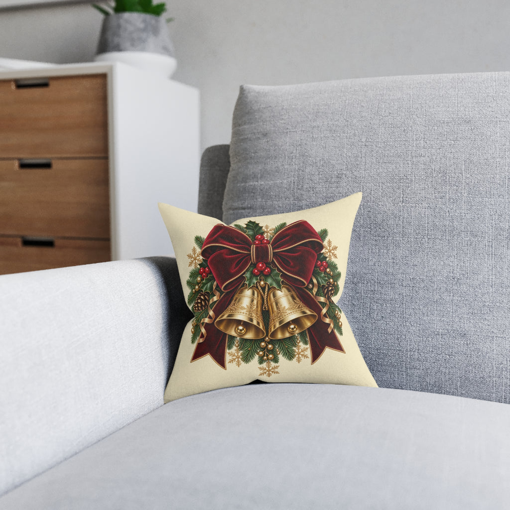 Christmas Jingle Bells Square Pillow