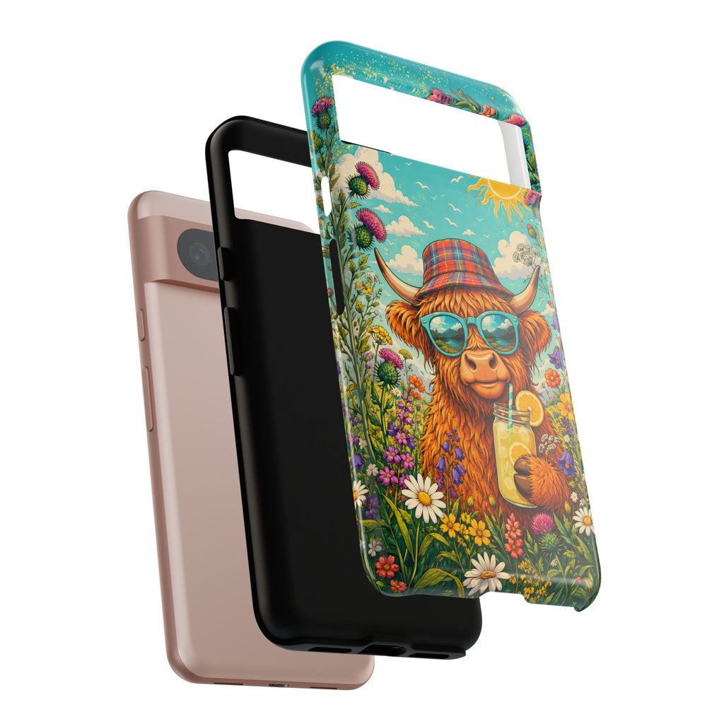 Sunny Highland Cow Phone Case – Scottish Summer Festival Edition