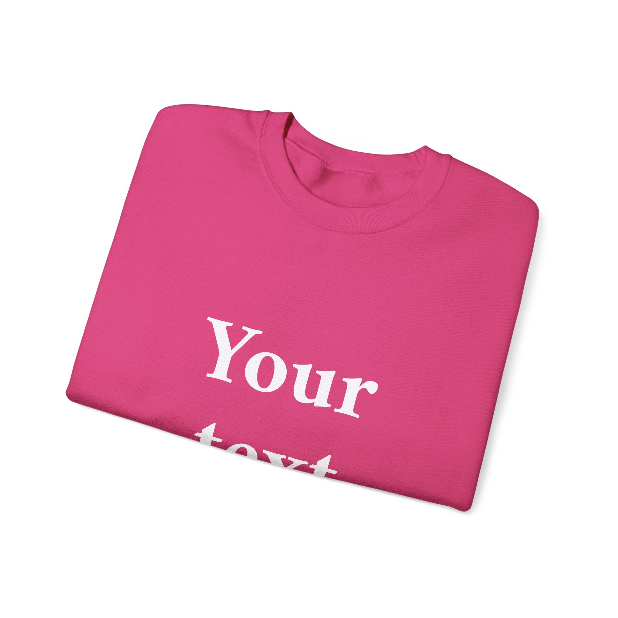 Custom Text Crewneck Sweatshirt — Personalized Minimalist Sweatshirt