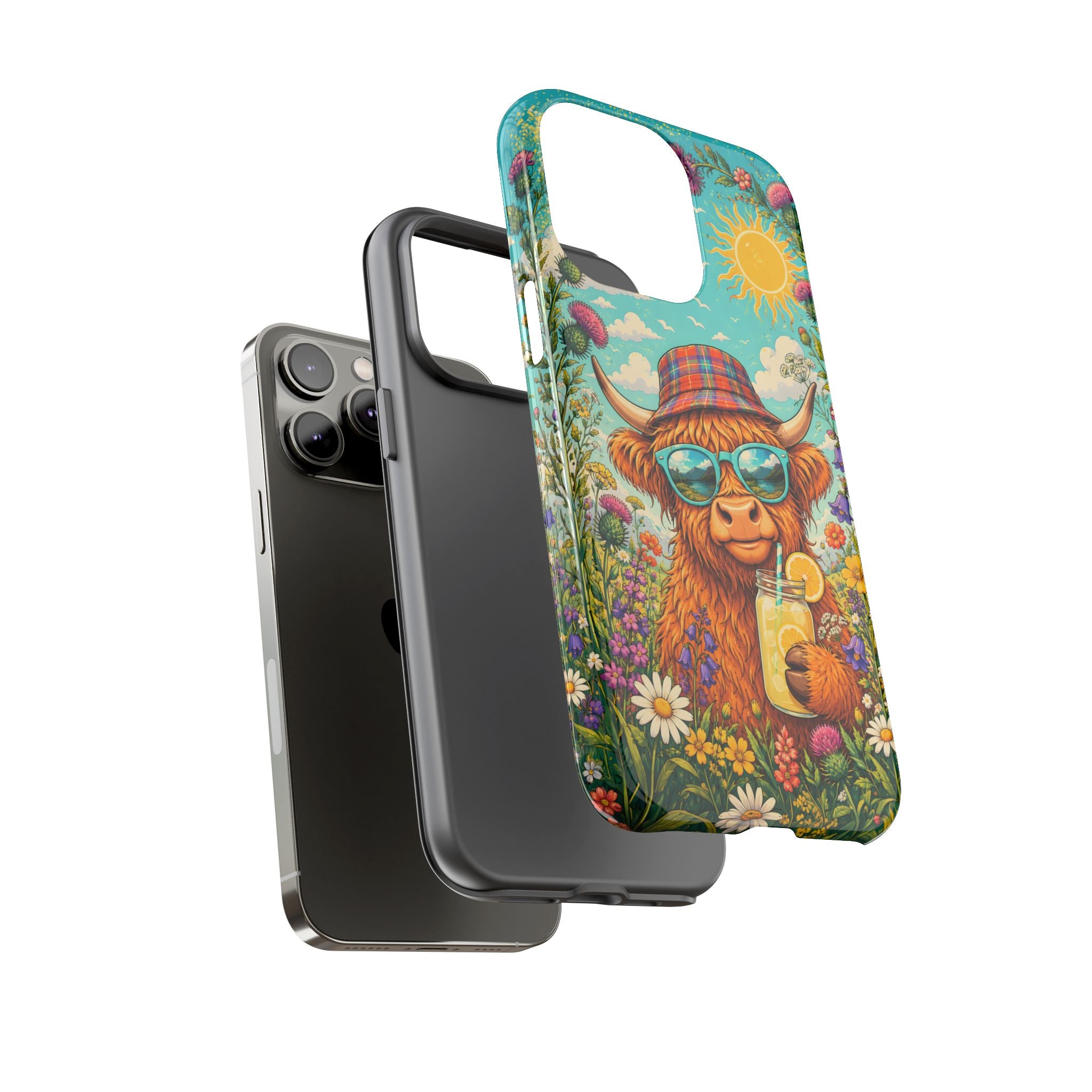 Sunny Highland Cow Phone Case – Scottish Summer Festival Edition