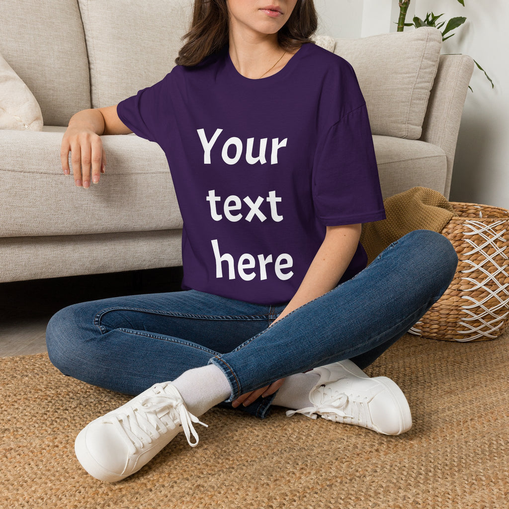 Unisex Custom Text T-Shirt — Personalized “Your Text Here” Tee
