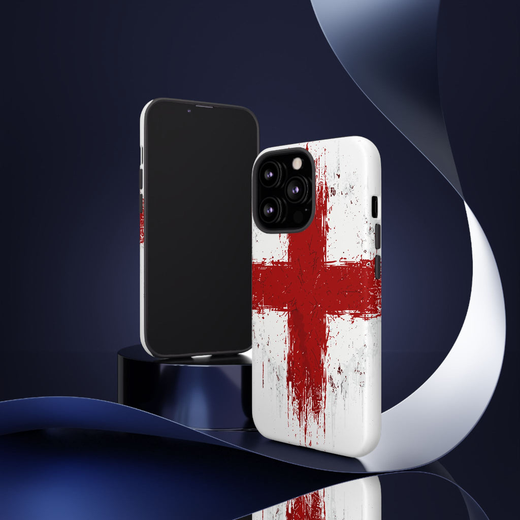 Phone Case - Distressed England St. George's Cross Patriotic Tough Case