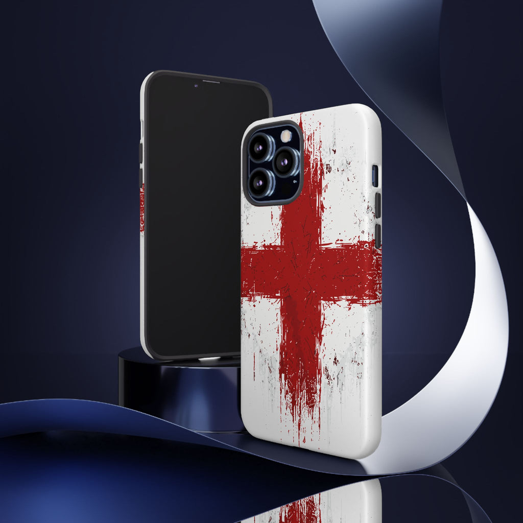 Phone Case - Distressed England St. George's Cross Patriotic Tough Case