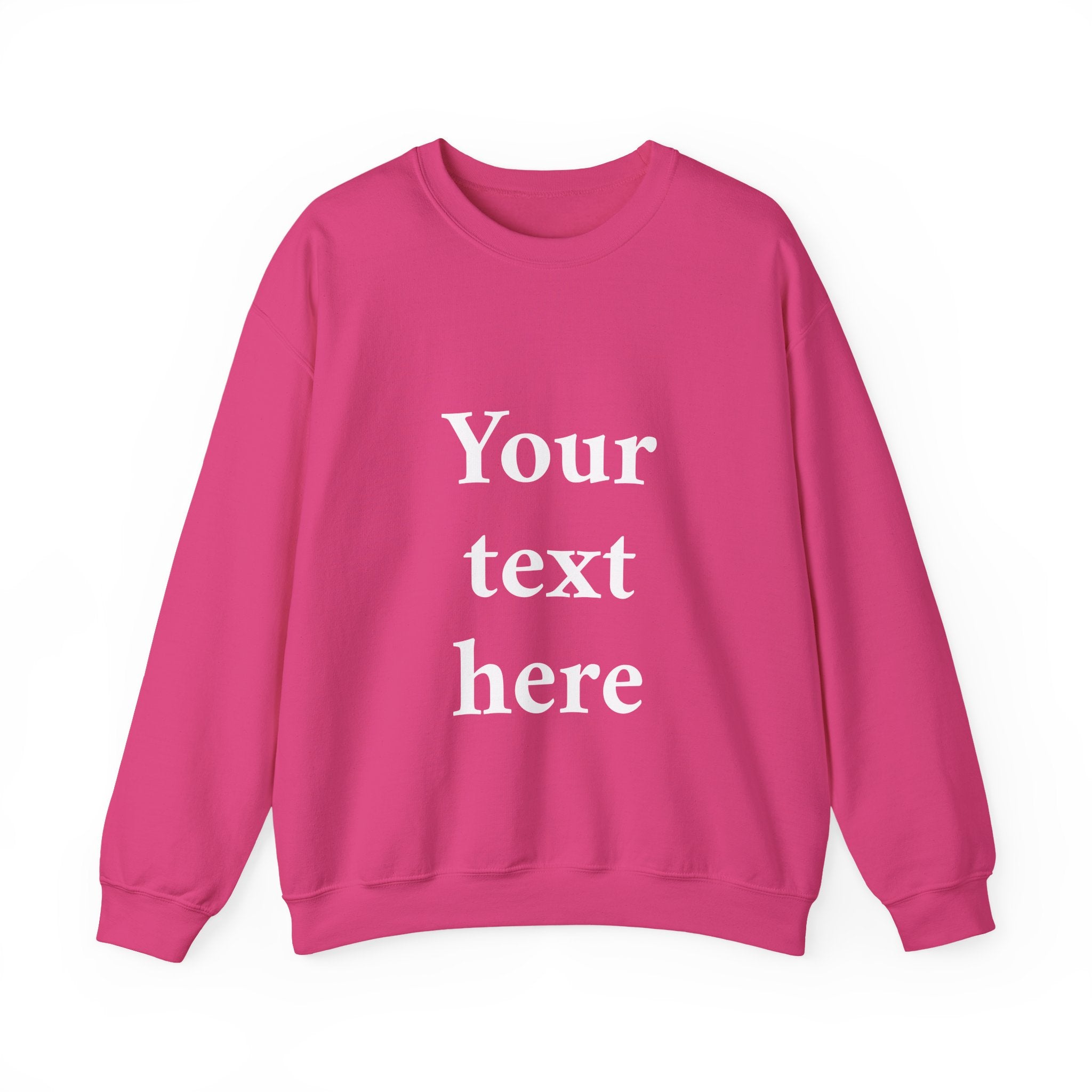 Custom Text Crewneck Sweatshirt — Personalized Minimalist Sweatshirt