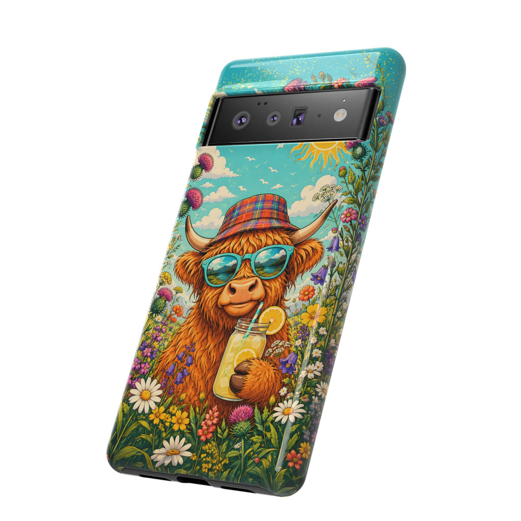 Sunny Highland Cow Phone Case – Scottish Summer Festival Edition