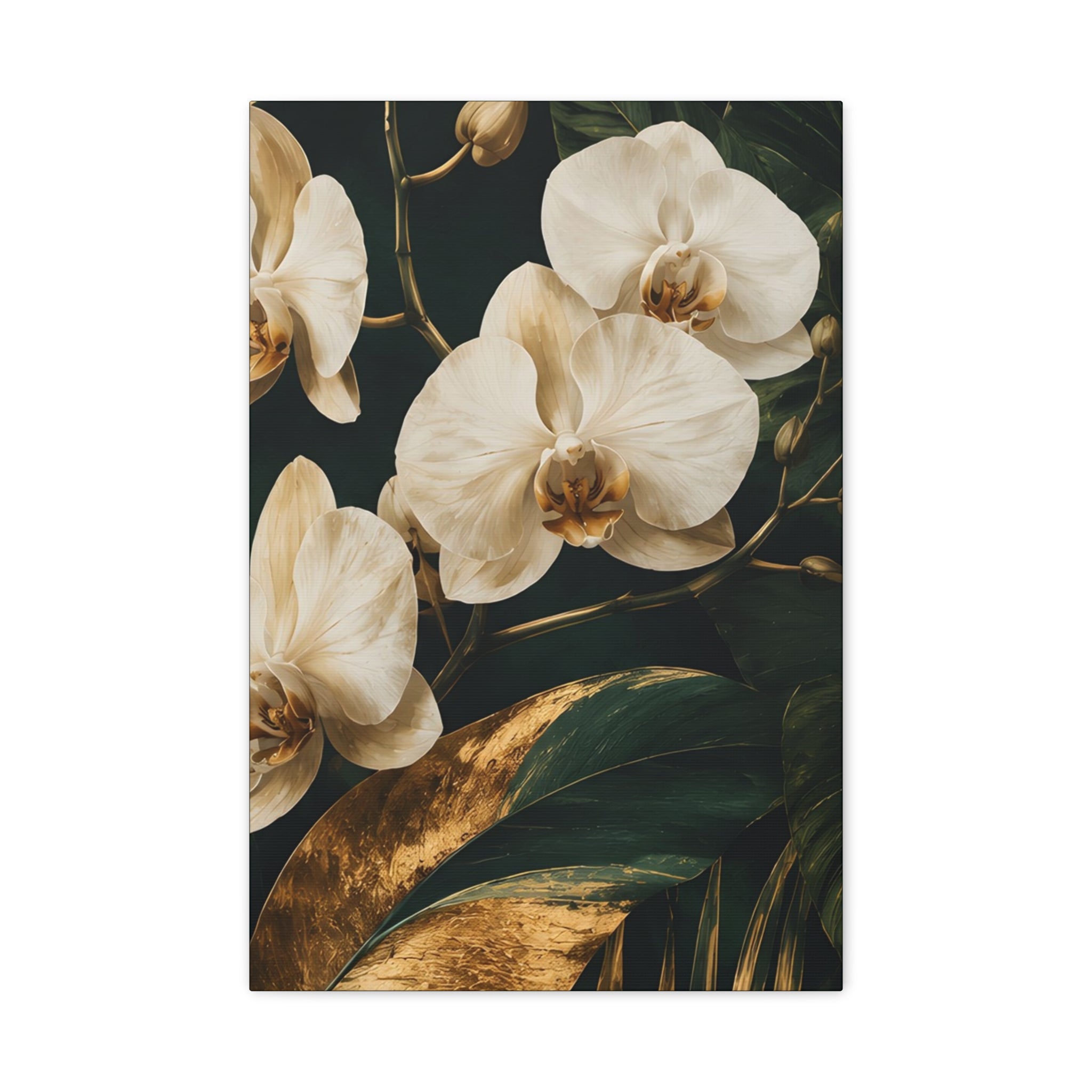 Orchid Botanical Matte Canvas Print — Stretched 1.25"