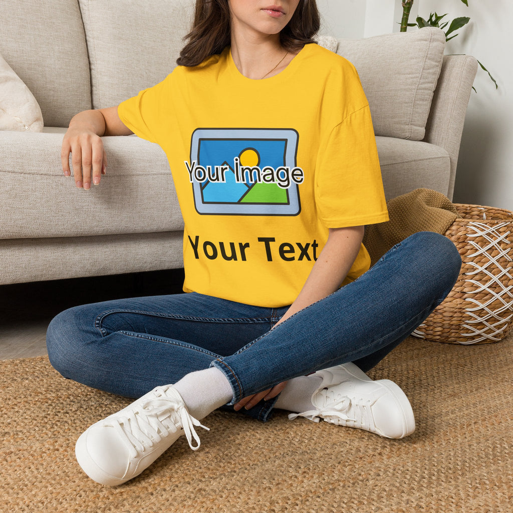 Unisex Custom Photo T-Shirt — Personalized Image & Text Tee