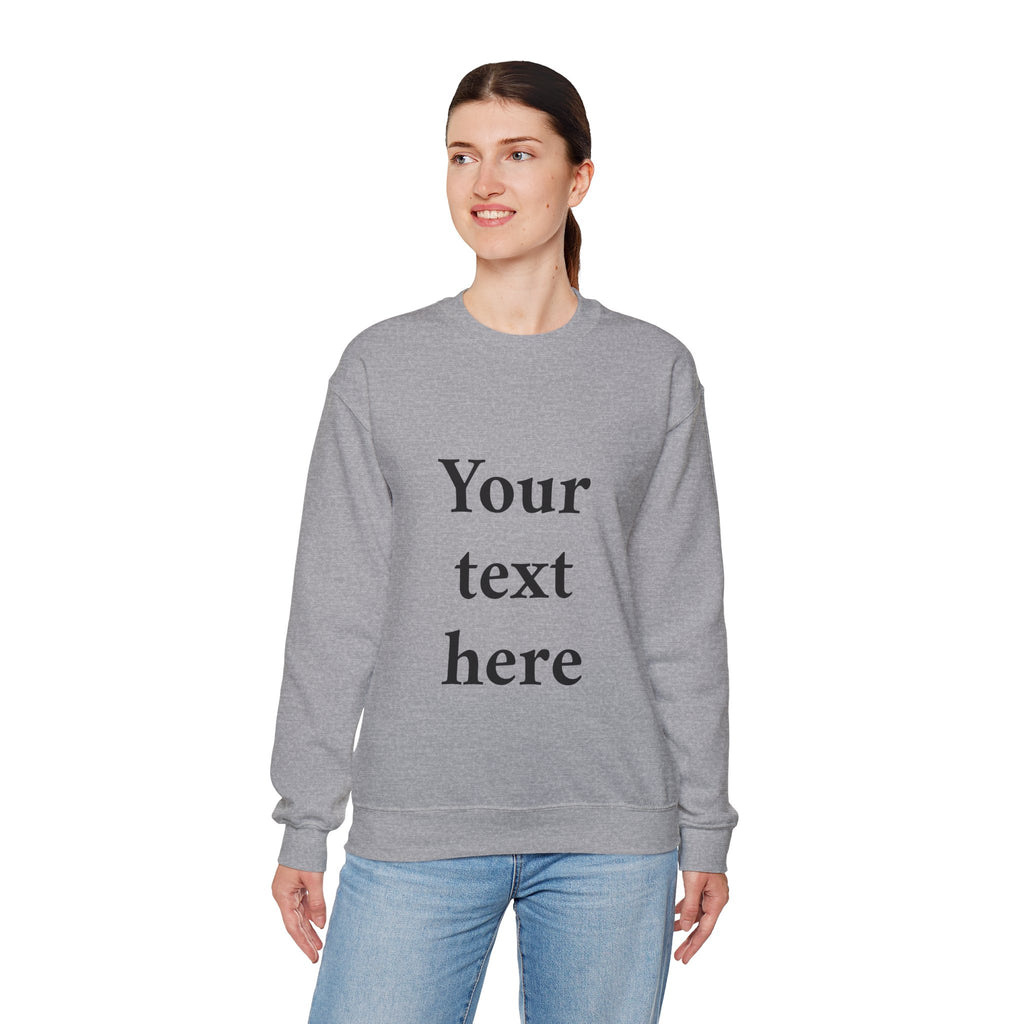 Custom Text Crewneck Sweatshirt — Personalized Minimalist Sweatshirt